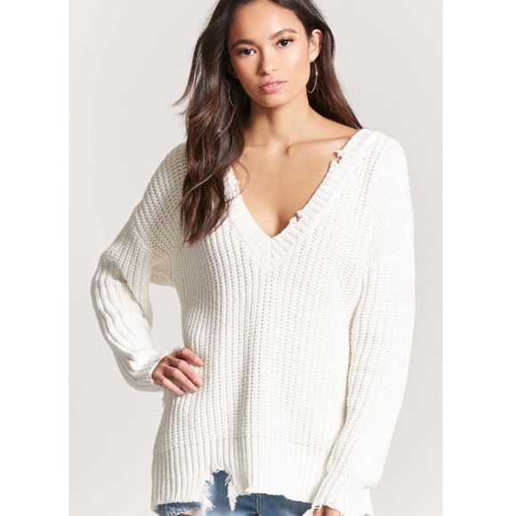 Forever 21 Sweaters - Distressed knit sweater